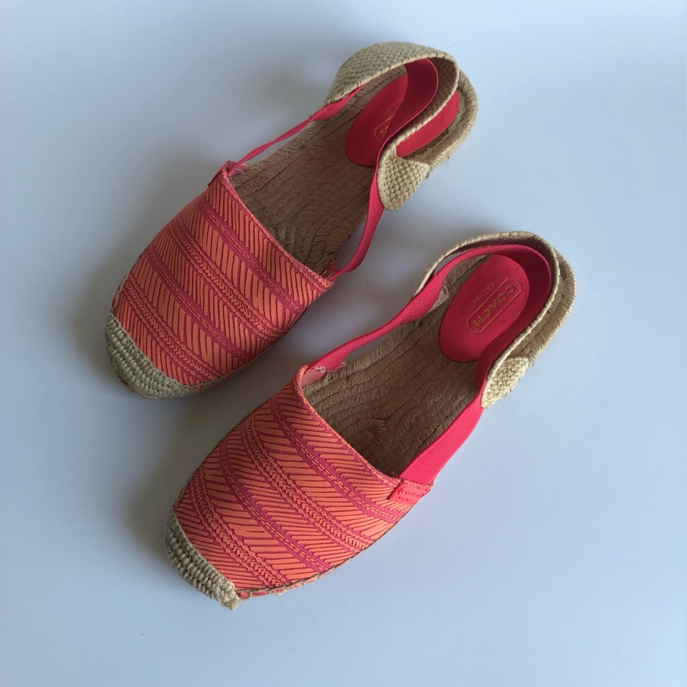 EUC Coach “Rayanne” slingback espadrille sandals W 9.5